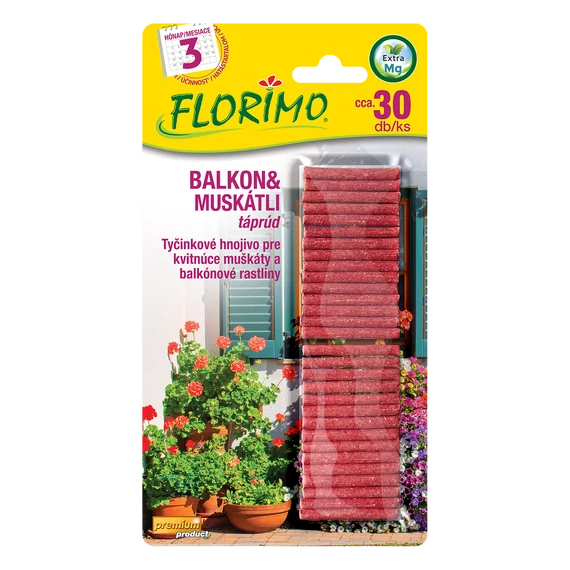 Florimo balkon és muskátli táprúd 30 db